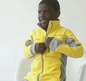 Boy's Cozy Fleece Chemotherapy Jacket - Yellow - Chemo Cozy