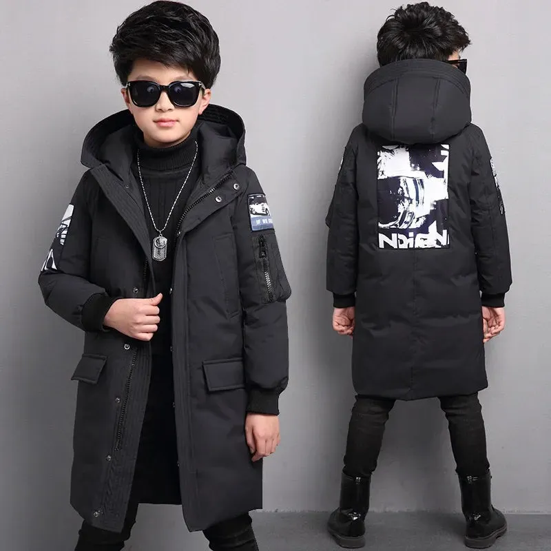 Boys Winter Warm Down Cotton-padded Coat Thickening Outerwear