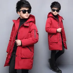 Boys Winter Warm Down Cotton-padded Coat Thickening Outerwear