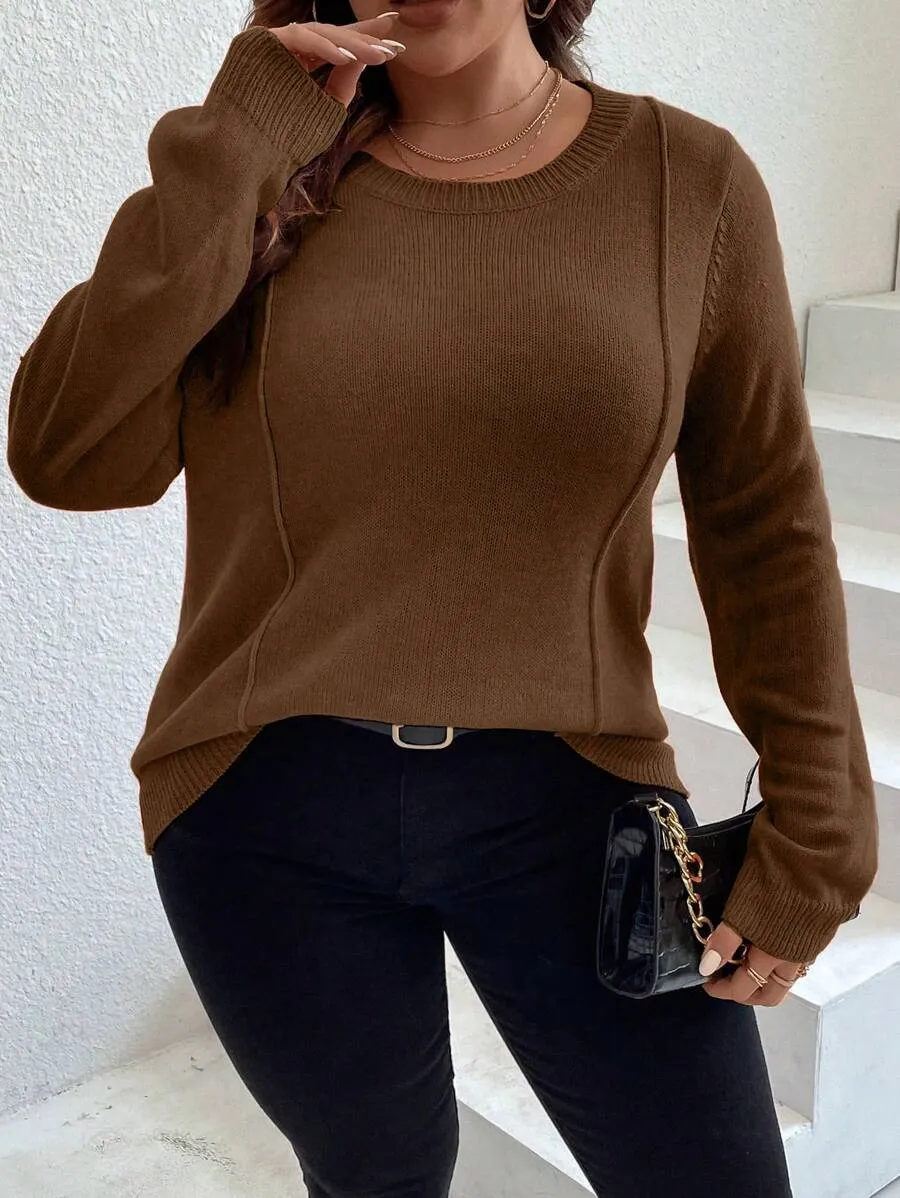 Casual Seam Detail Sweater