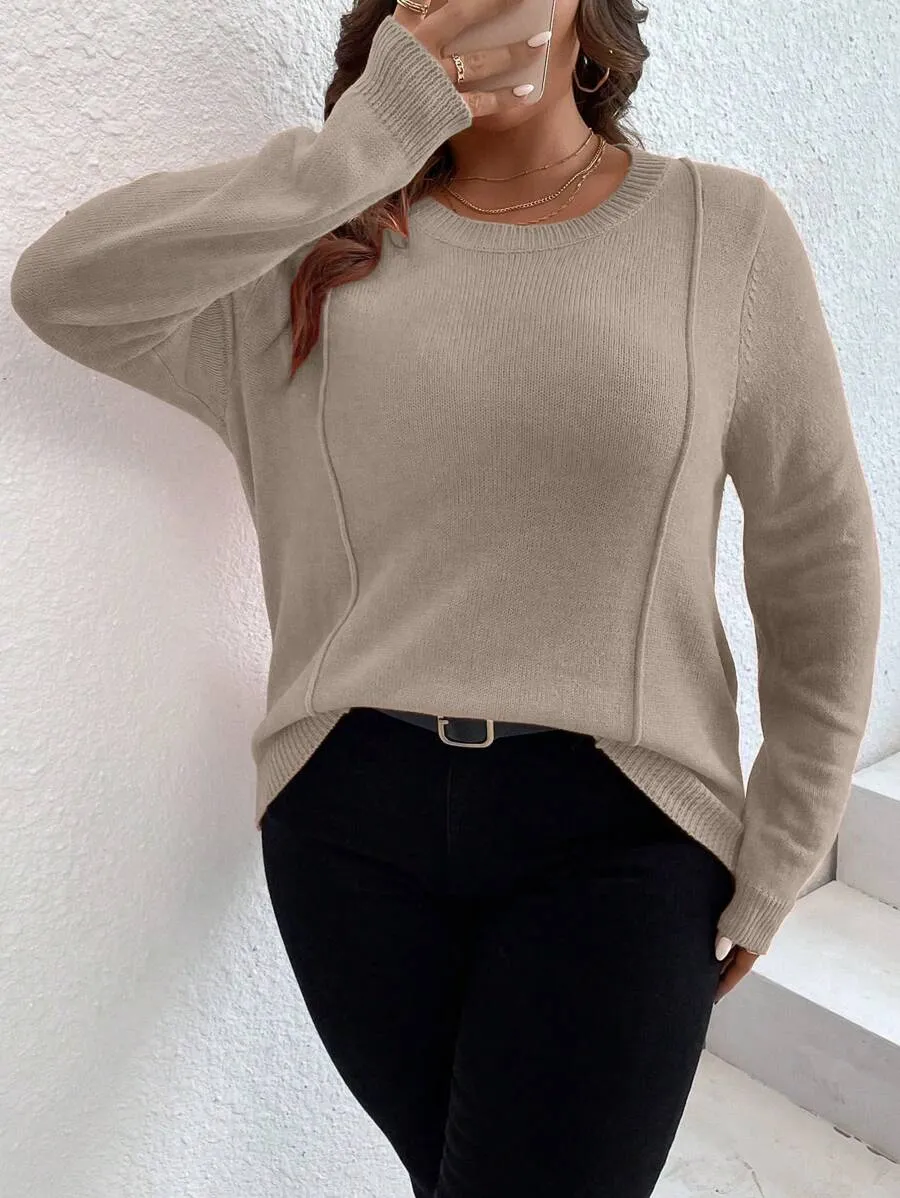Casual Seam Detail Sweater