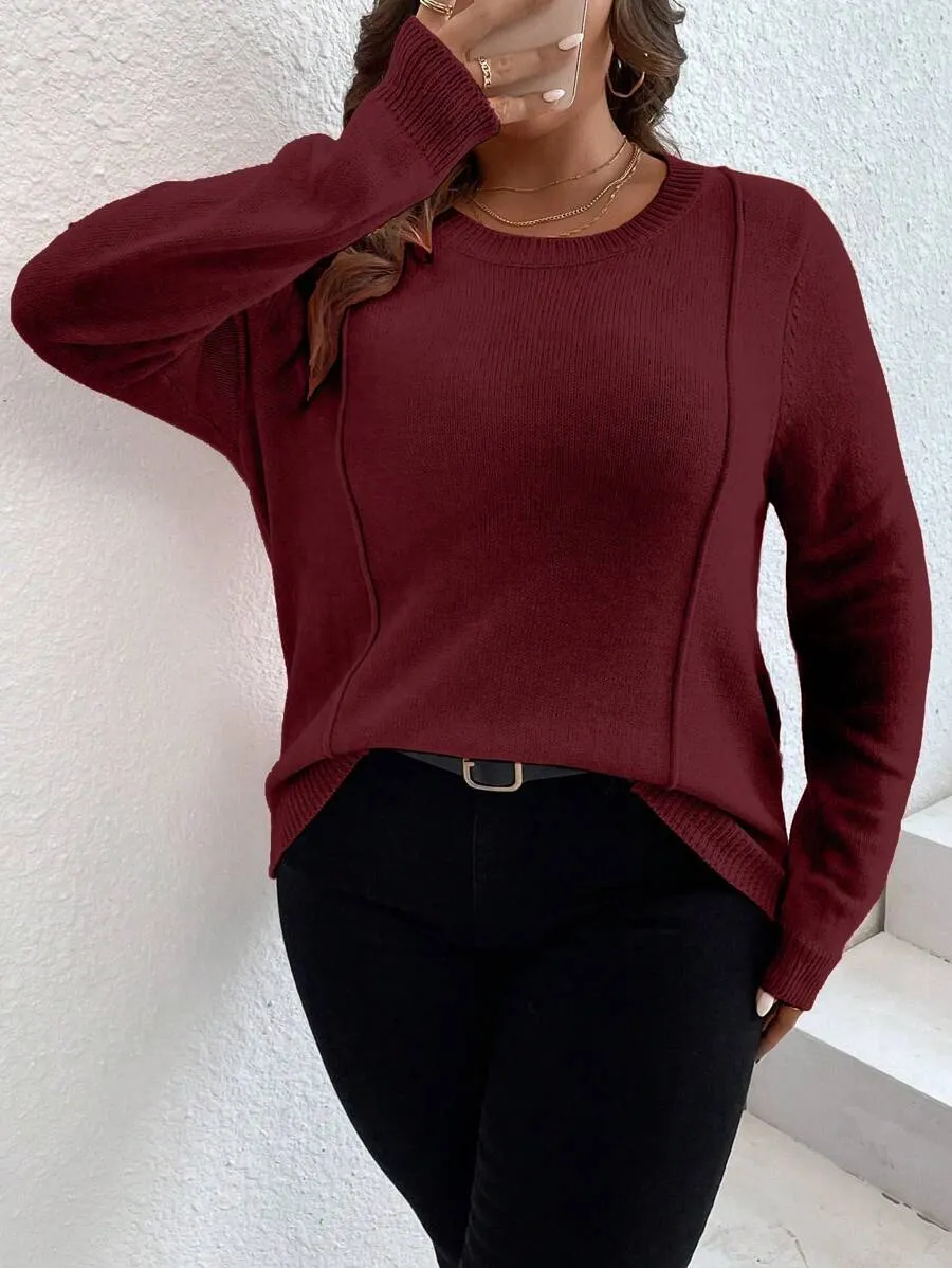 Casual Seam Detail Sweater