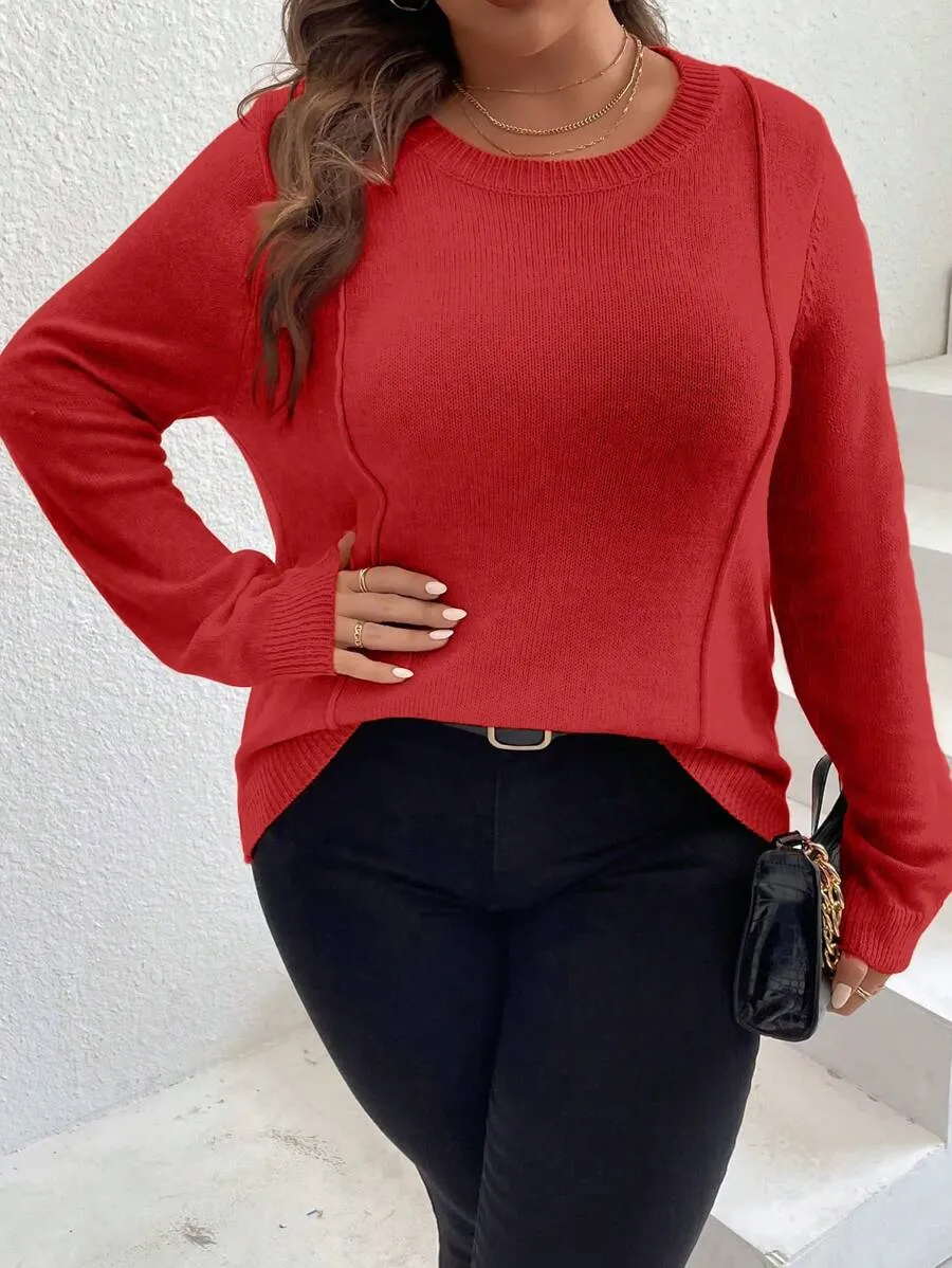 Casual Seam Detail Sweater