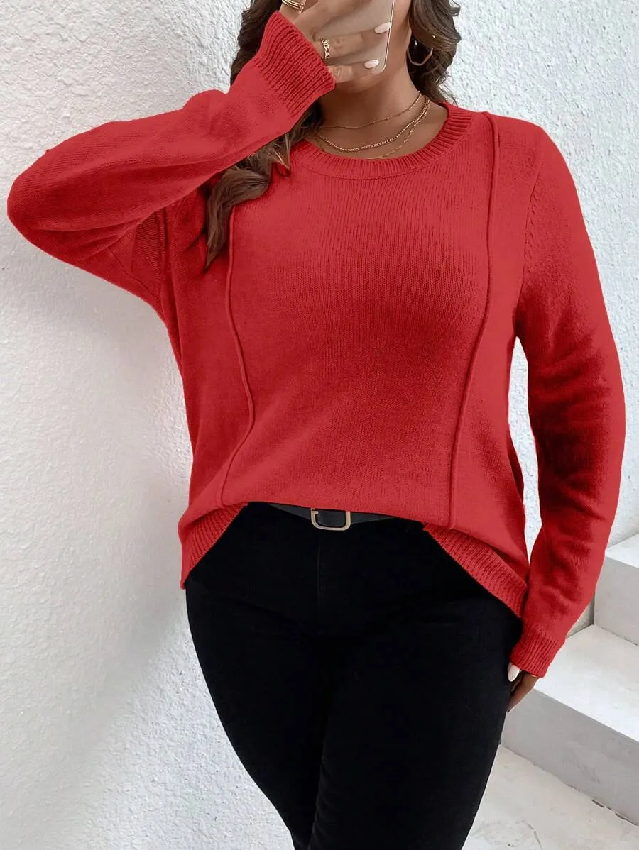 Casual Seam Detail Sweater