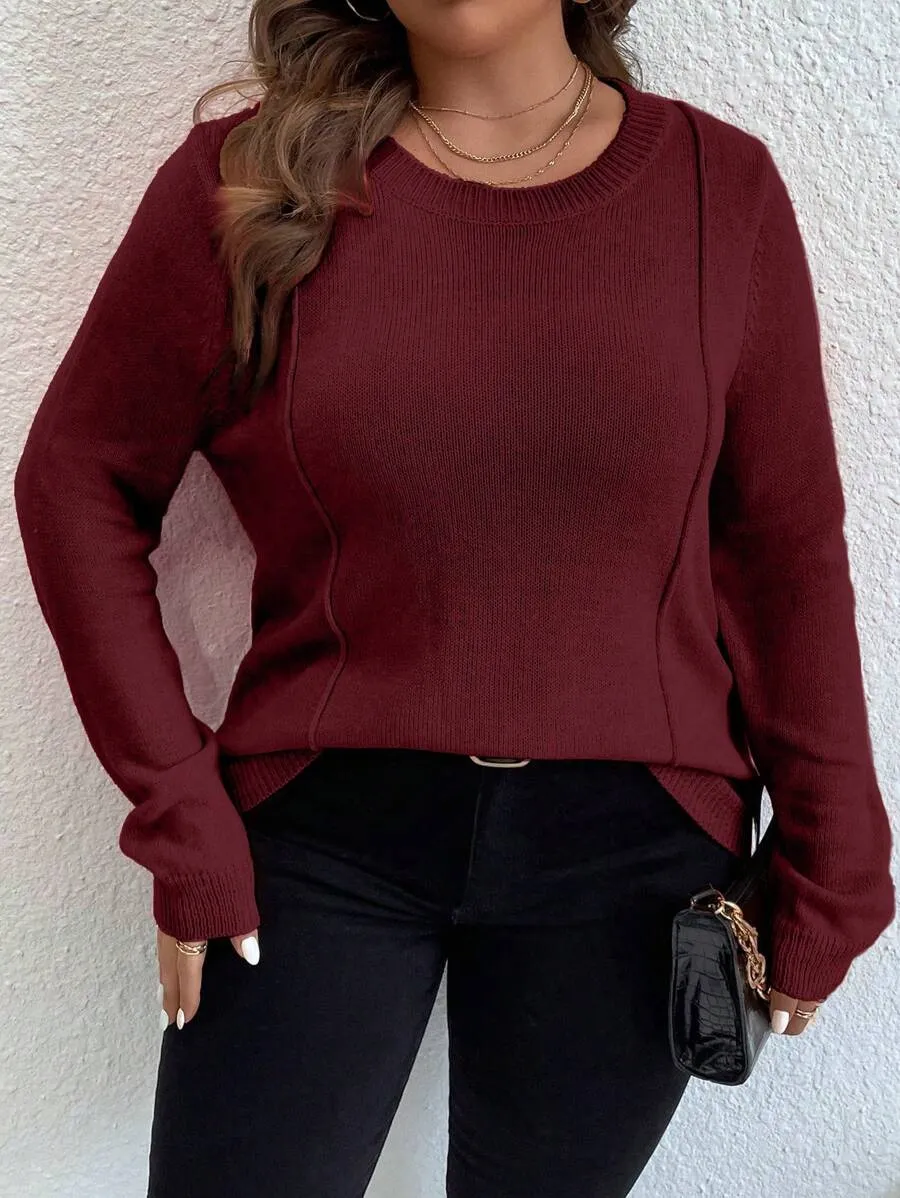 Casual Seam Detail Sweater