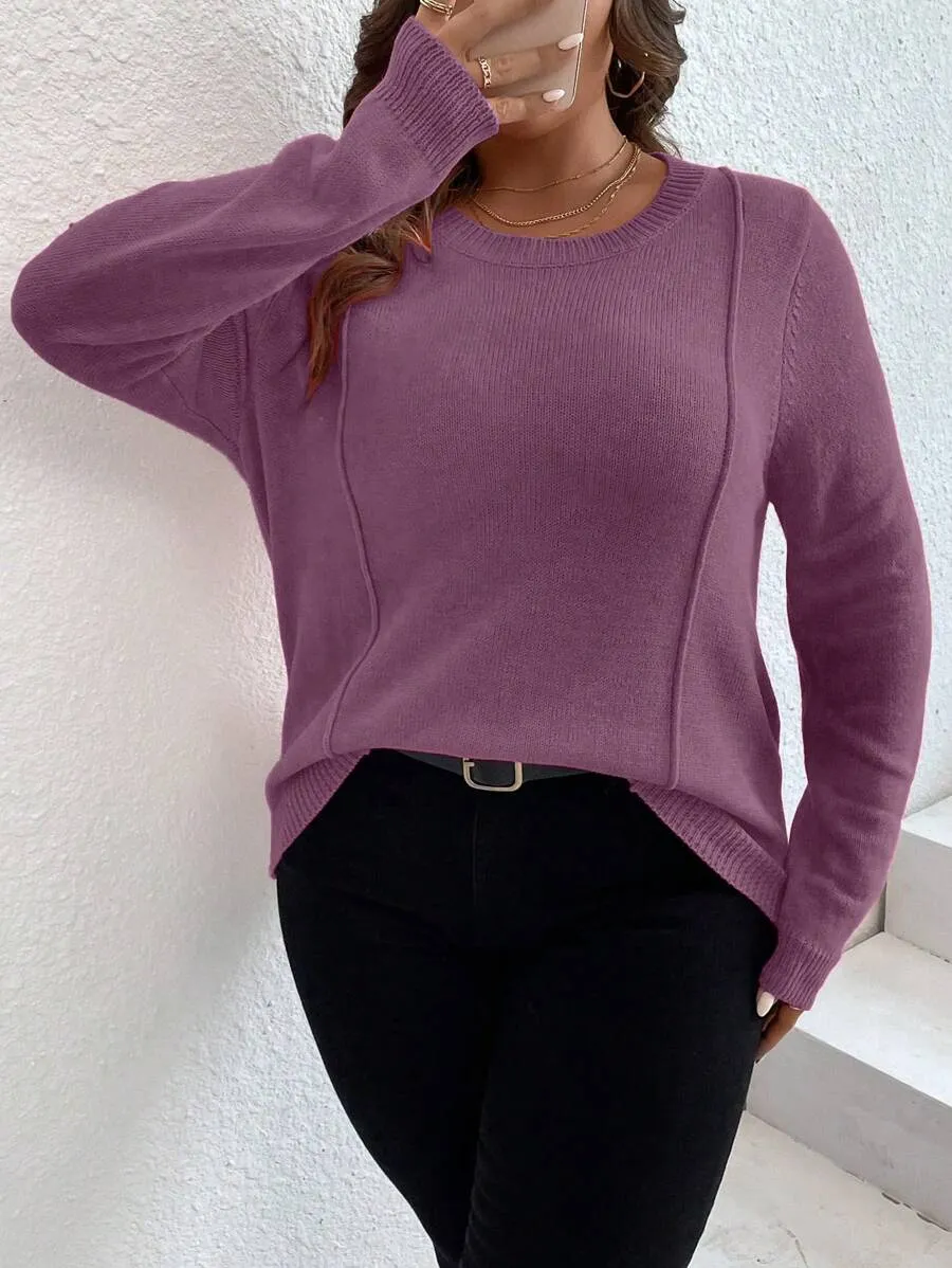 Casual Seam Detail Sweater
