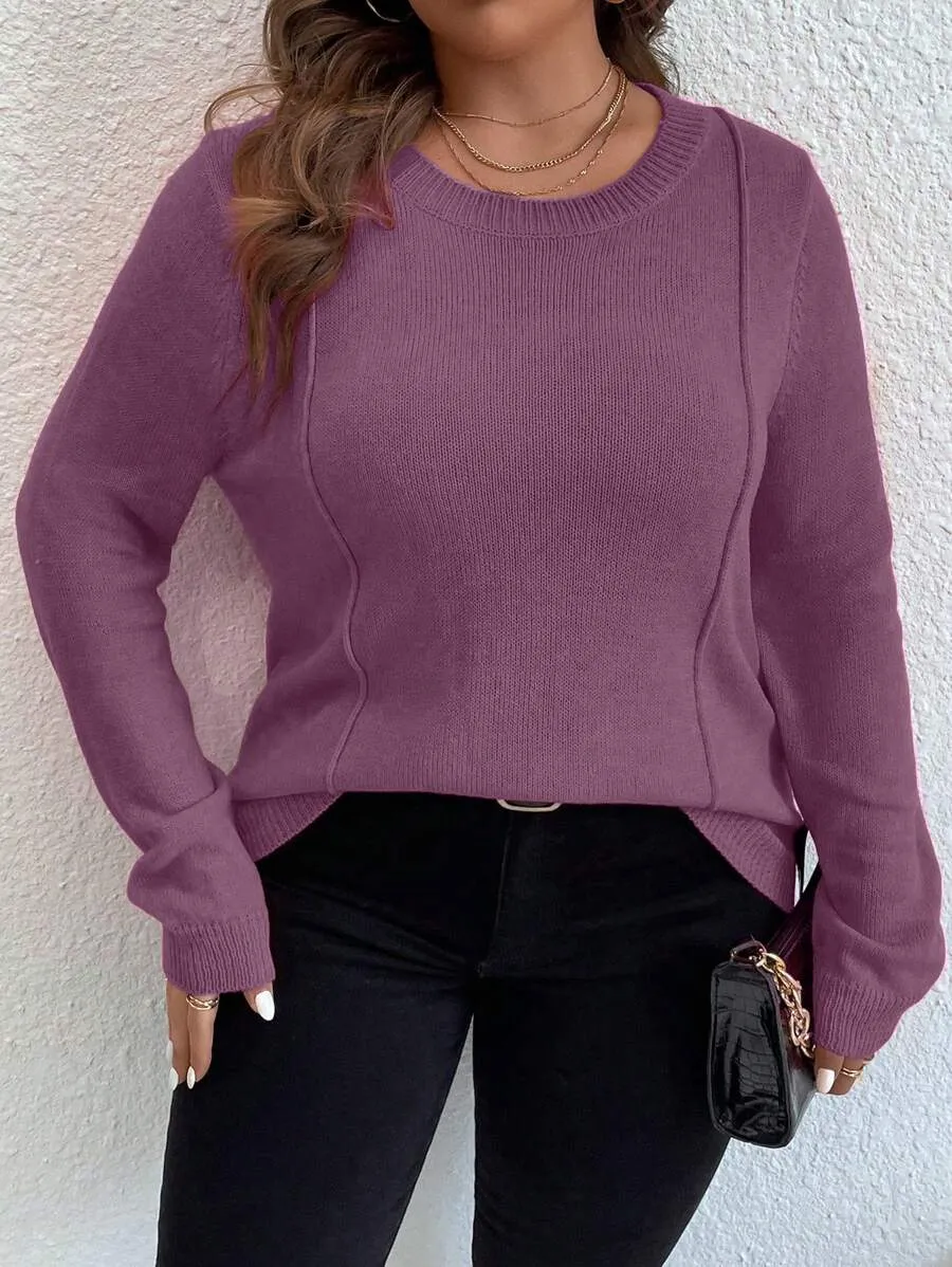 Casual Seam Detail Sweater