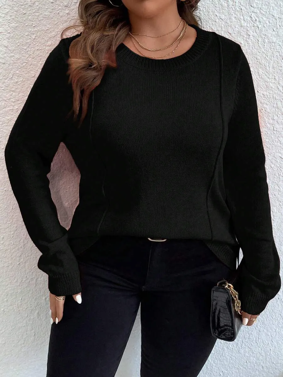 Casual Seam Detail Sweater