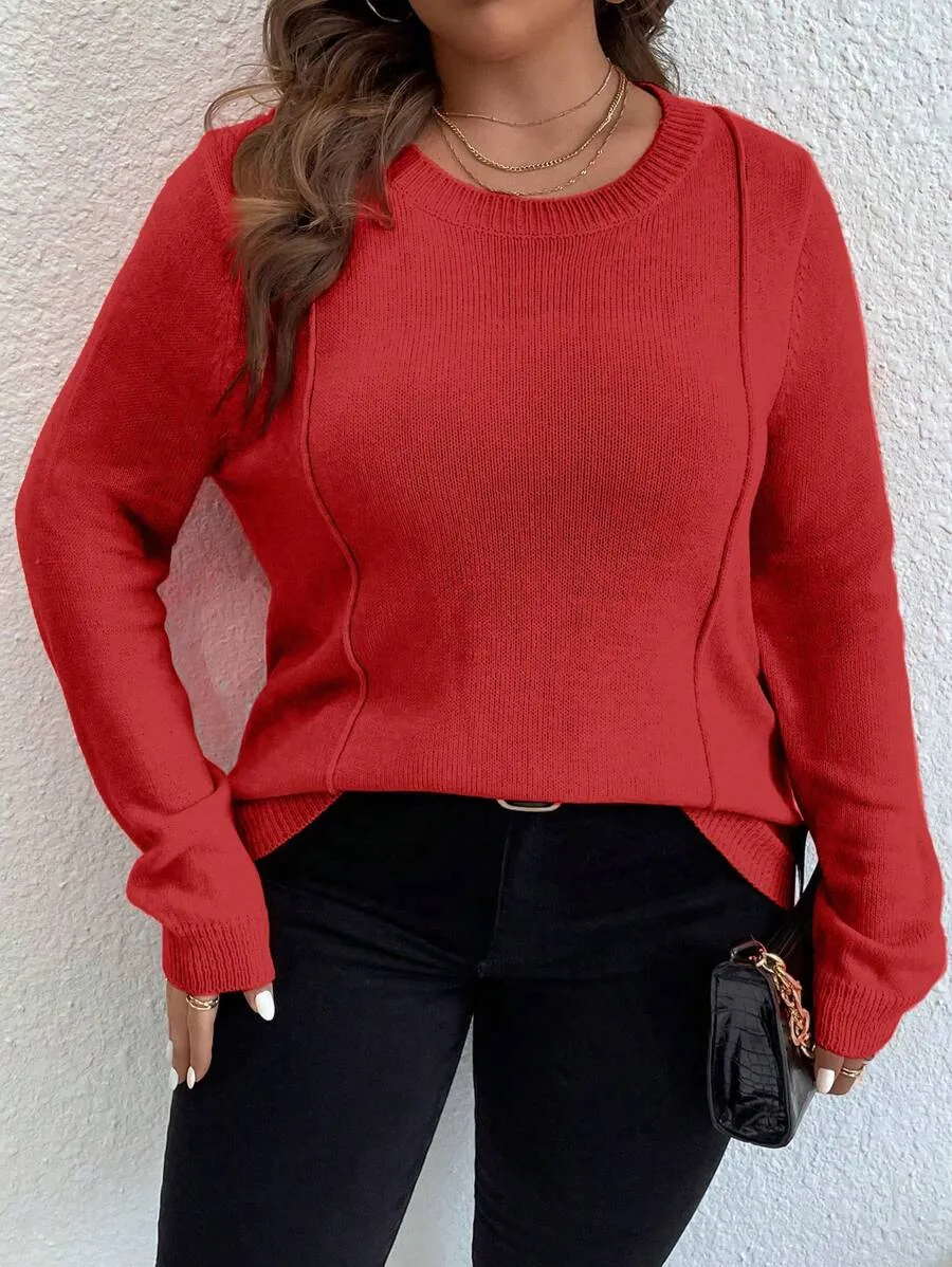 Casual Seam Detail Sweater