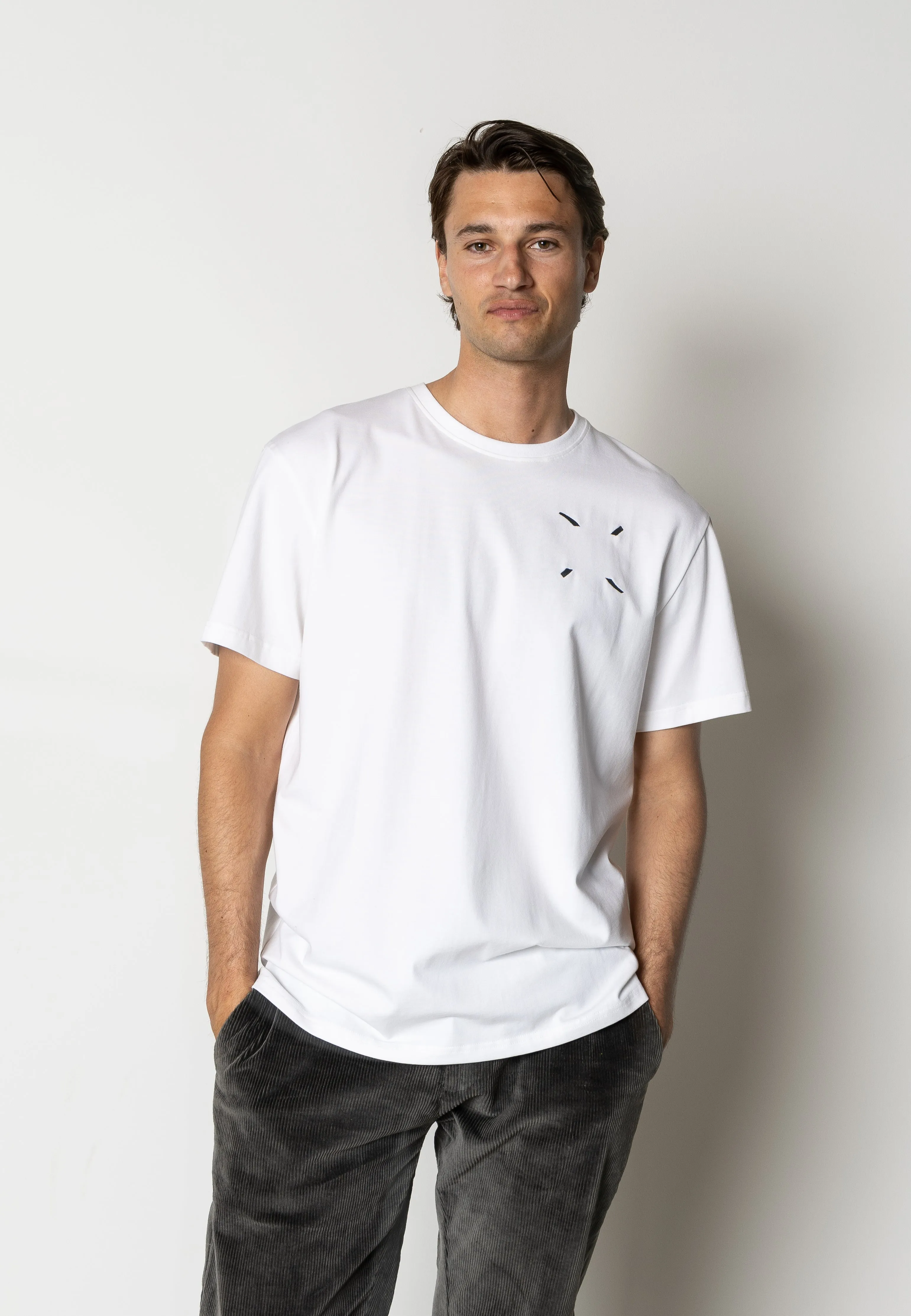 Clean organic printed t-shirt - White
