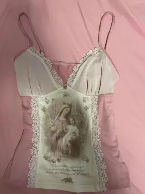 Crop Top Camis Women Clothes Lace Sexy Slim Pink Cute 2000s Top Sling Grunge Coquette Femme Punk Tank Top Y2k Clothing