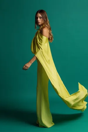 Halter Neck Cape Blouse and Pants