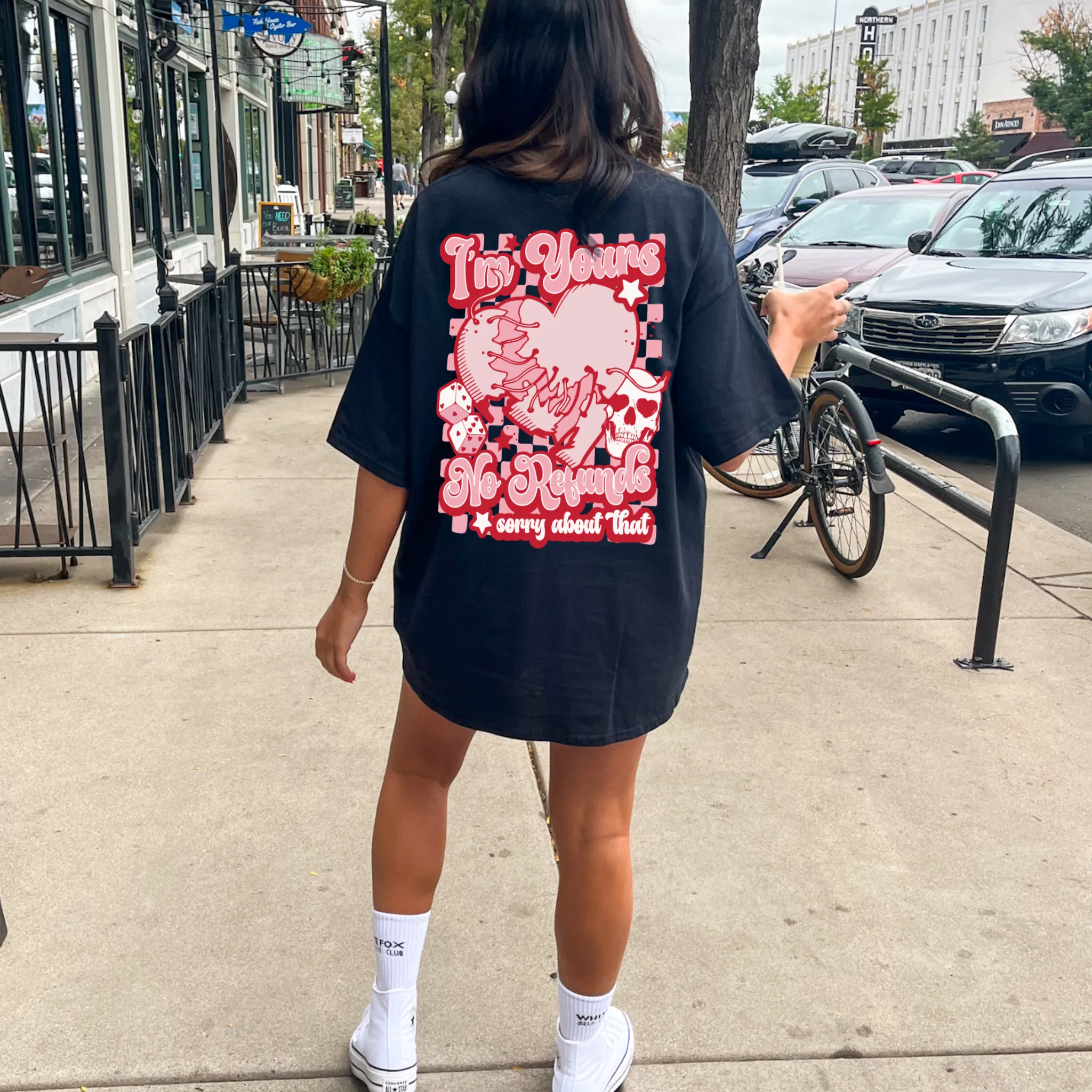 I'm Yours No Refunds Valentines Front & Back Graphic Tee