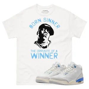 Jordan 3 Lucky shorts born sinner white tee