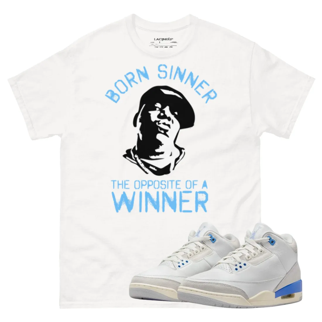 Jordan 3 Lucky shorts born sinner white tee