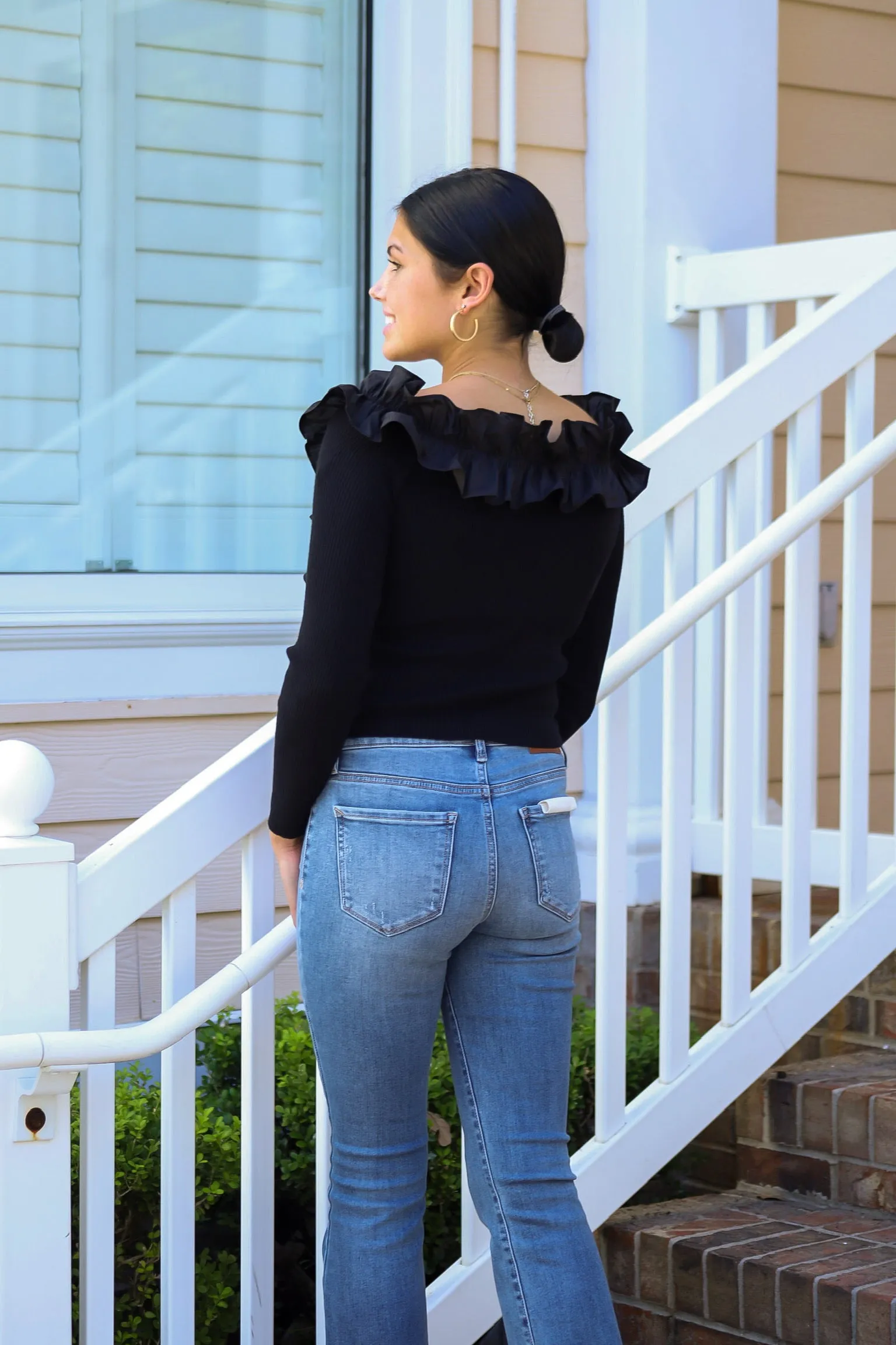 Molly Ruffle Trim Top