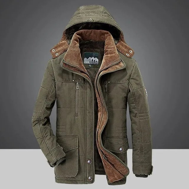 Parka d'hiver thermique pour hommes avec plusieurs poches