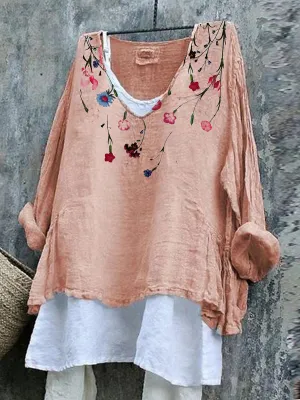 Pink Floral Sweet Shirts & Tops