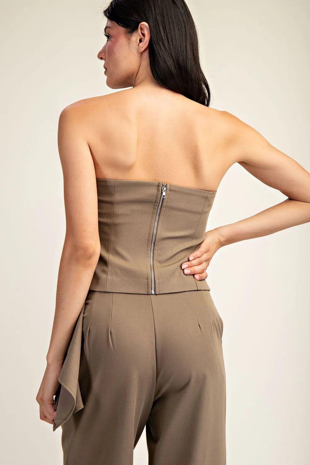 Pleated and Draped Detail Top