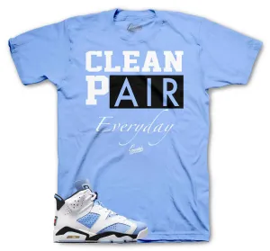 Retro 6 University Blue Clean Pair Shirt