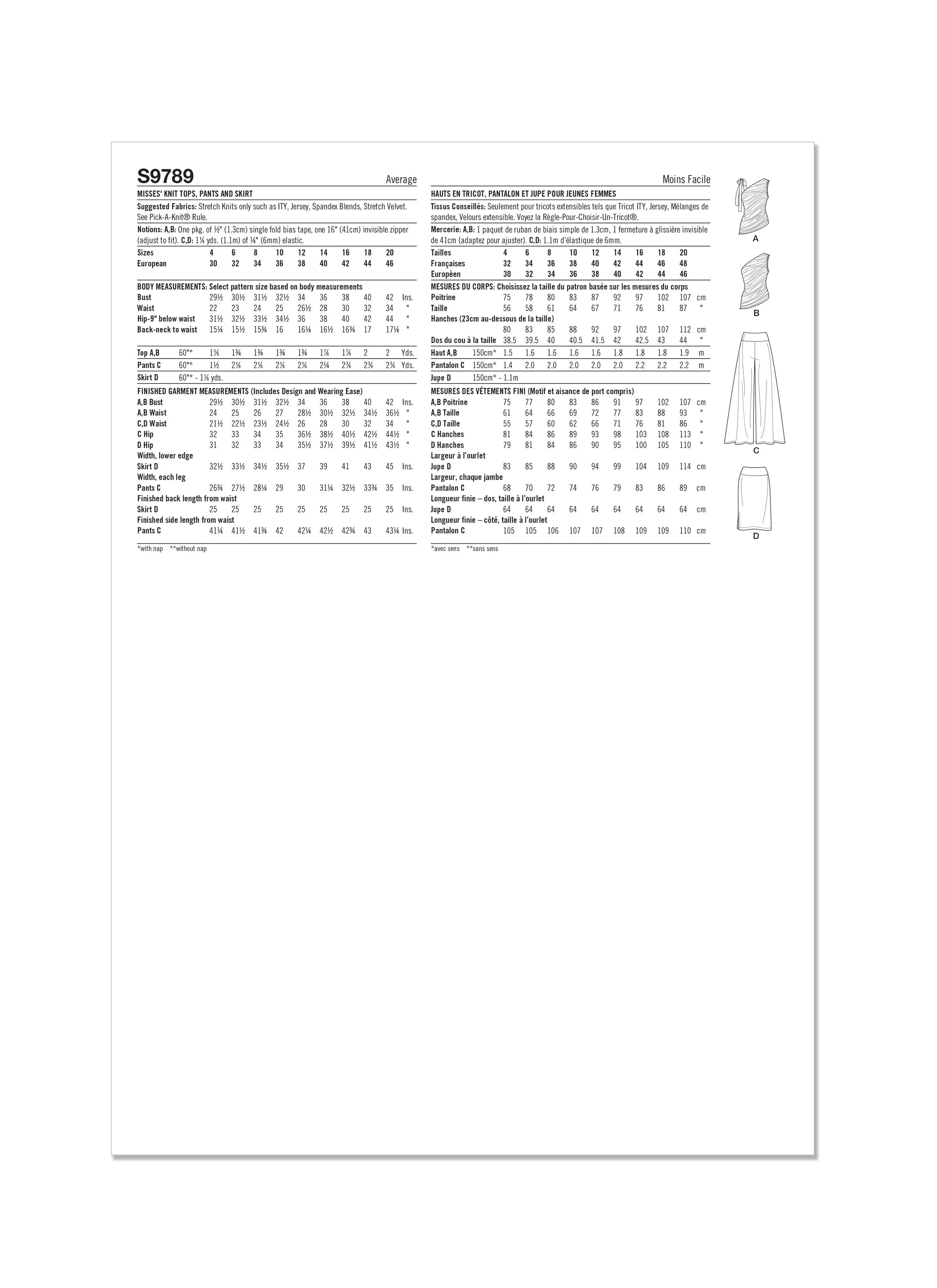 Simplicity Pattern 9789 Miss Sportswear