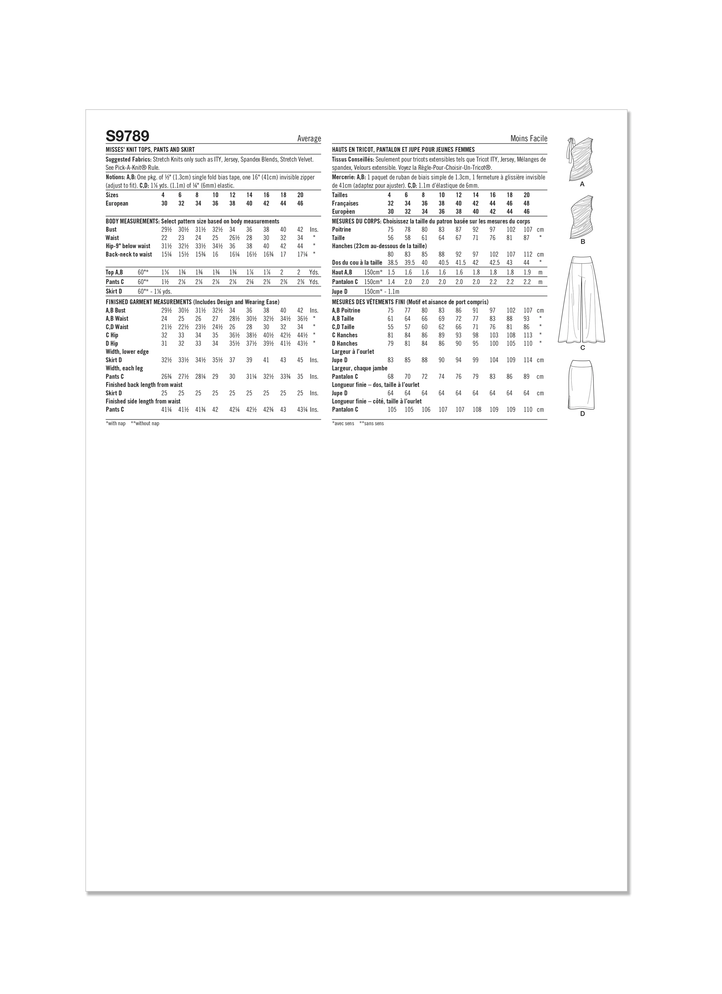 Simplicity Pattern 9789 Miss Sportswear