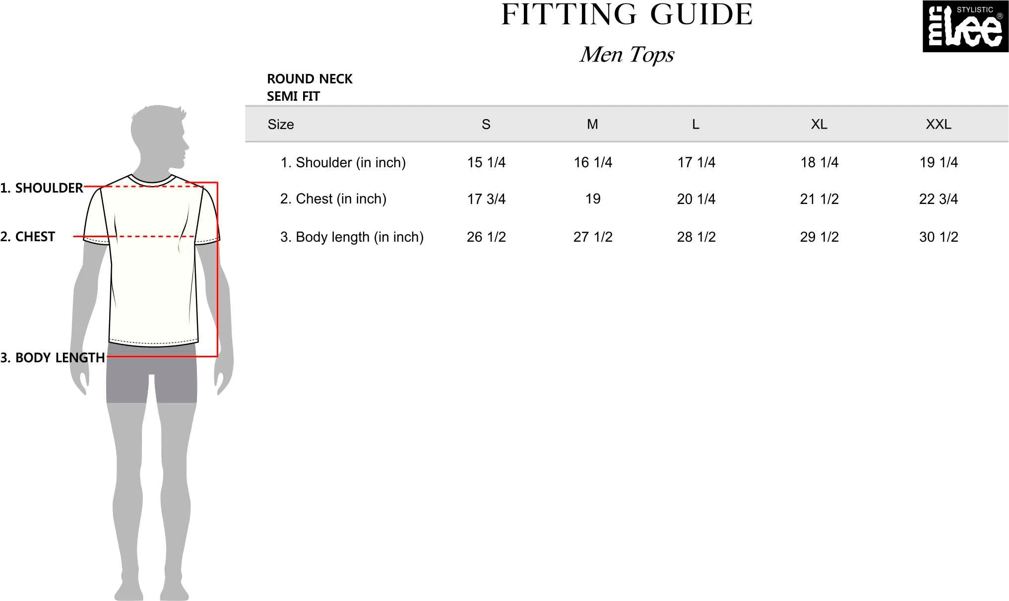 Stylistic Mr. Lee Men's Basic Tees Semi body Fit 151452-U (Dark Cheddar)