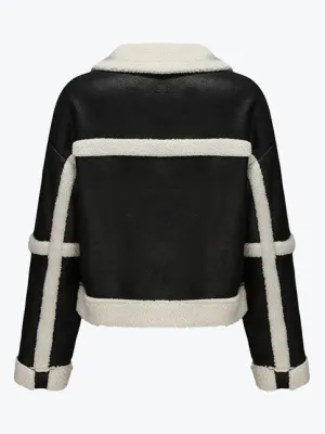 Warm Moto Biker Shearling Jacket