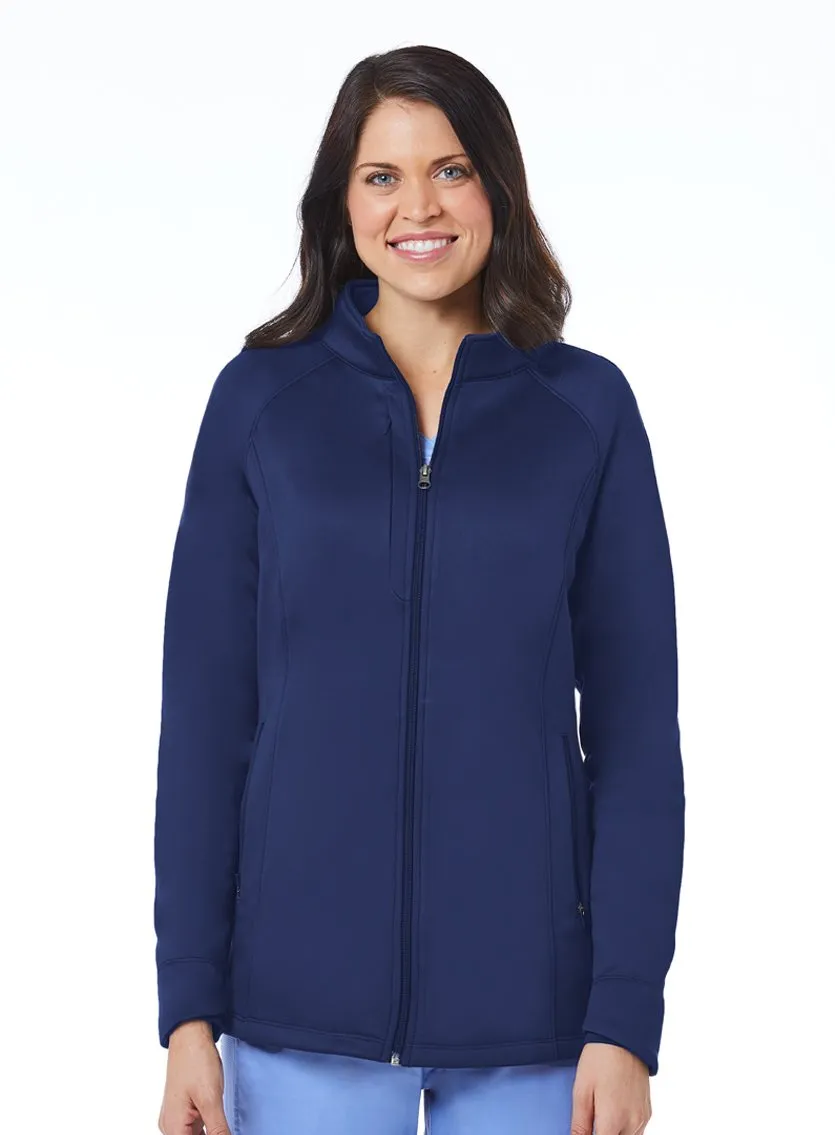 Women's Warm-up Bonded Fleece Jacket by Maevn XS-3XL- Royal Blue