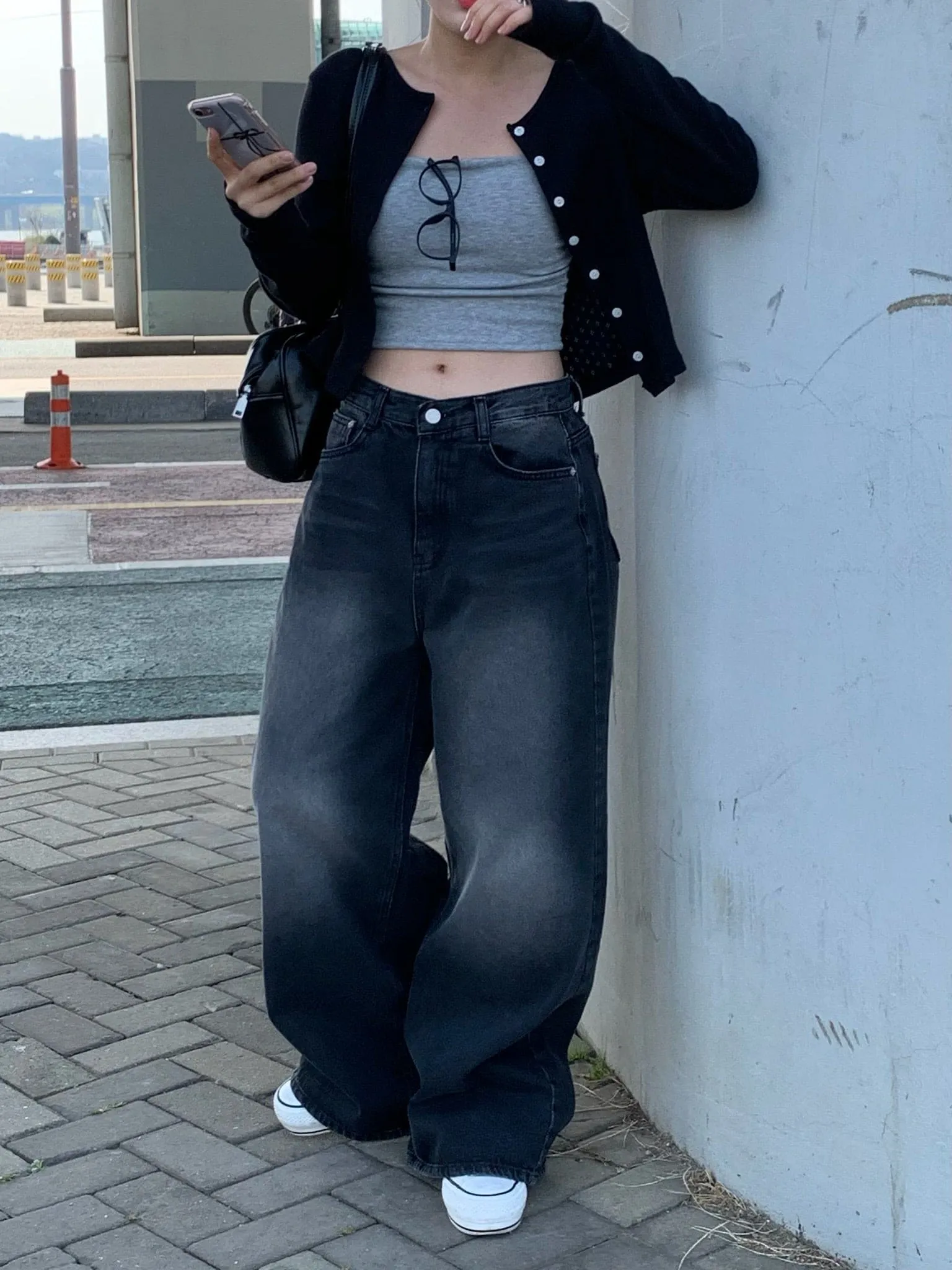 【Y2K Vibe】Cool Wide Jeans